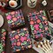 Halloween Wrapping Paper -Mini Roll- 17in x 32.8Ft Day of The Dead Mexican Floral Gift Wrap Paper for Party Wrapping Supplies